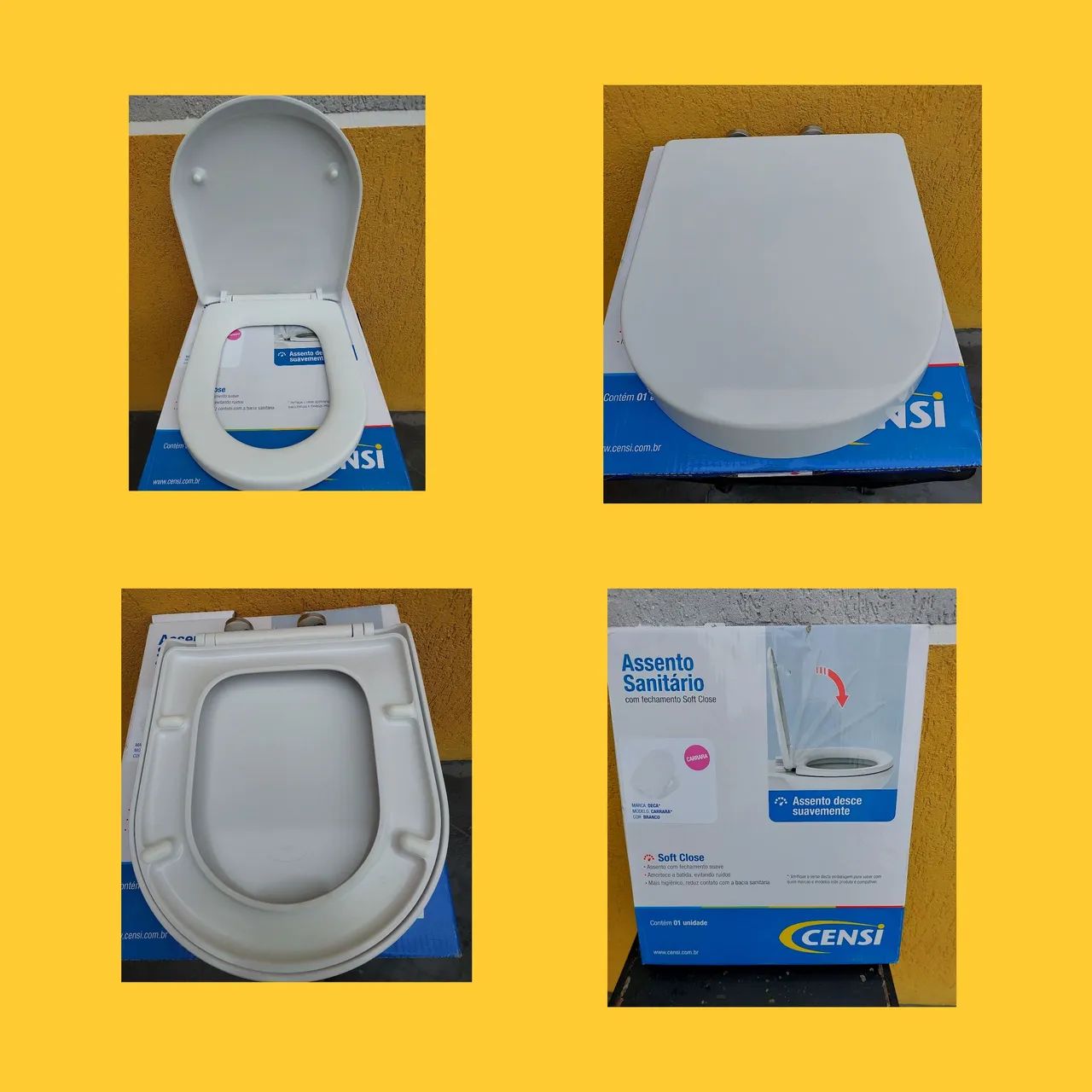 Assento Sanitário CENSI Soft Close - Novo