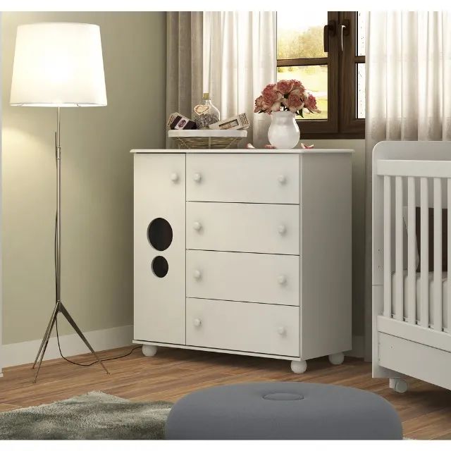 Promoção Comoda Infantil Branca - C  