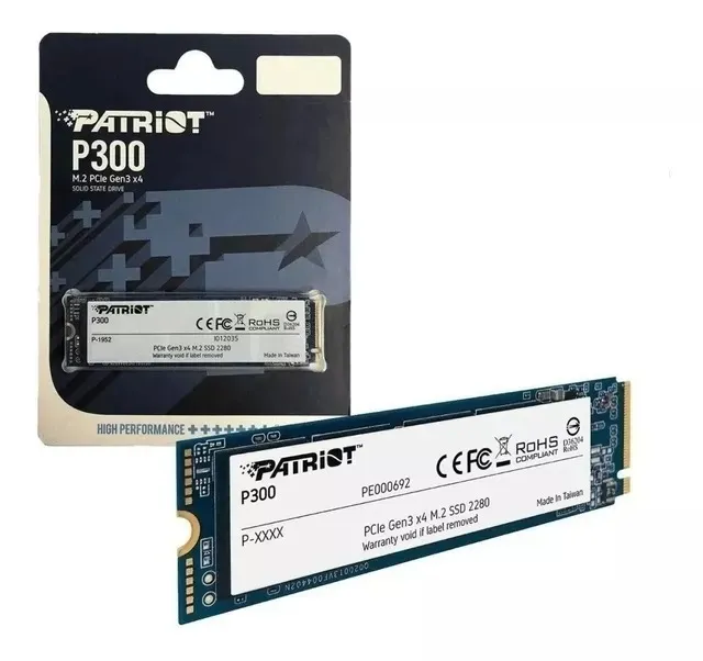 Ssd 256gb Patriot P300 M.2 2280 Nvme Pcie Gen 3x4 P300p256gm28 - Novo - m2 - Loja Coimbra