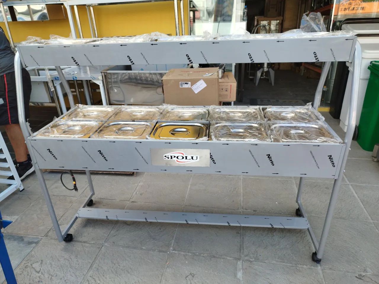 R1 Buffet combinado aquecido 10 cubas refrigerado 5 cubas Spolu