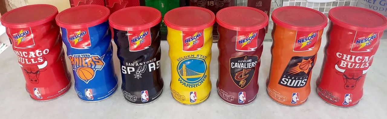 Coleção de latas de nescau NBA 