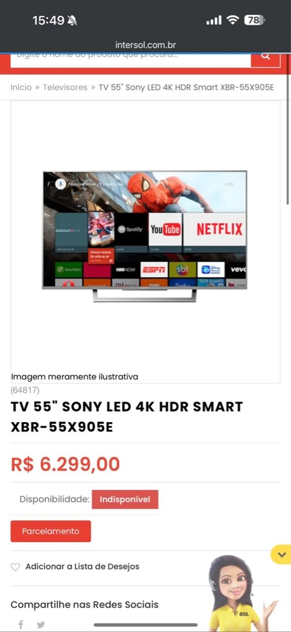 Tv Sony 55 4K - Foto 3