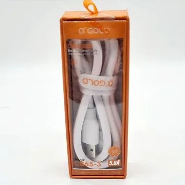 Cabo Usb para Tipo C de Alta densidade Grosso 5.0A a'Gold