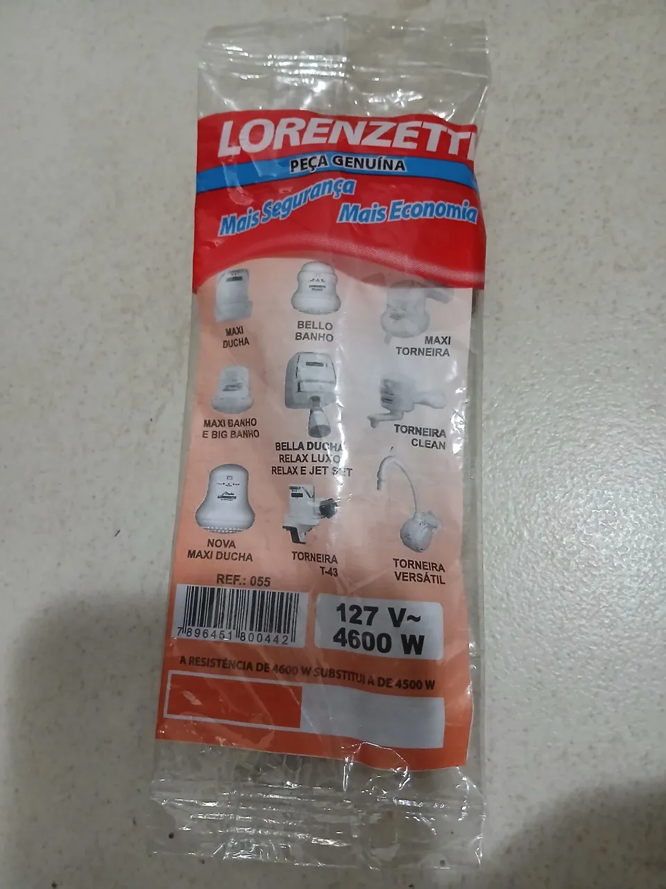 Resistência para Ducha Lorenzetti 127V 4600W Original