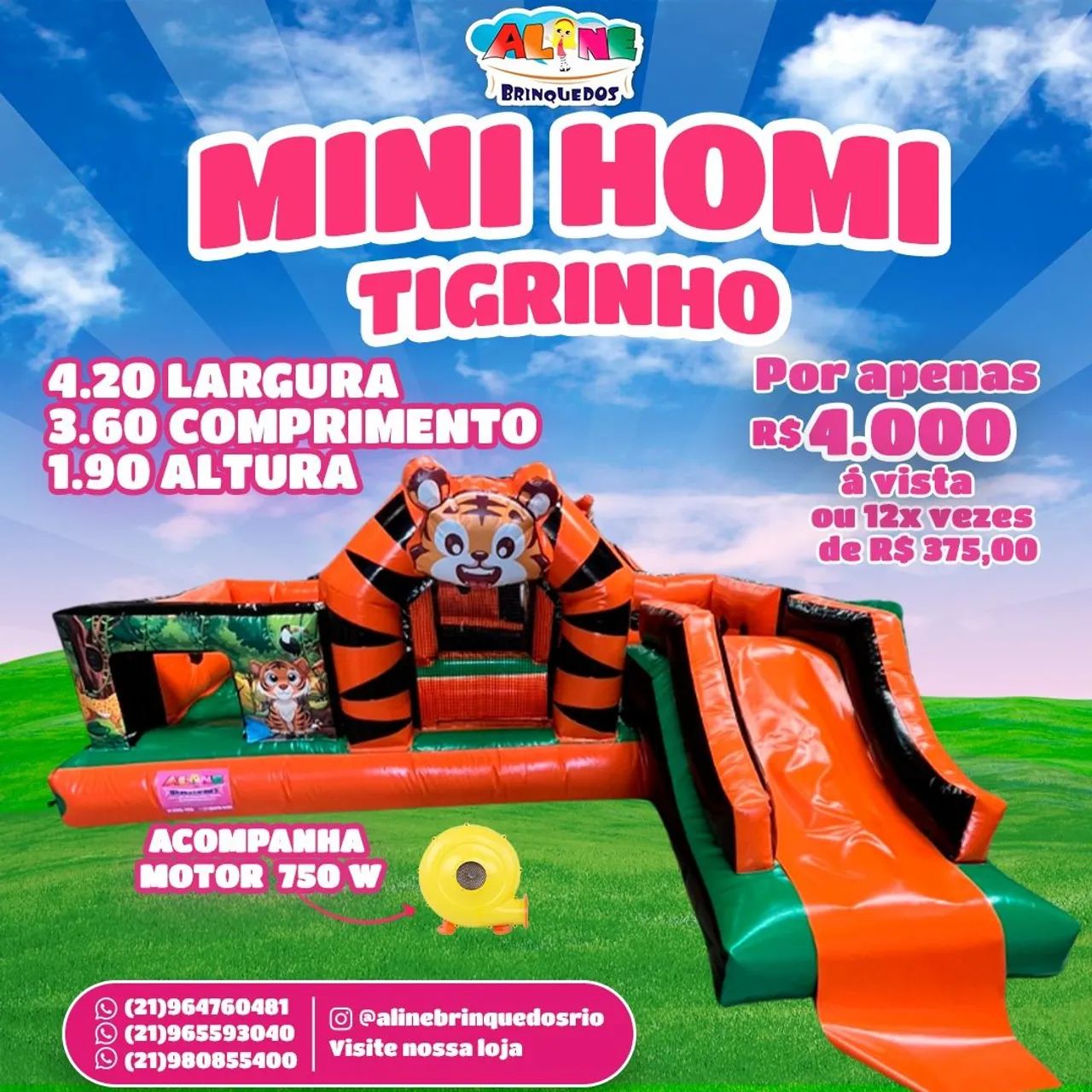 TOBOGÃ A PRONTA  5 METROS COM MOTOR - Foto 4