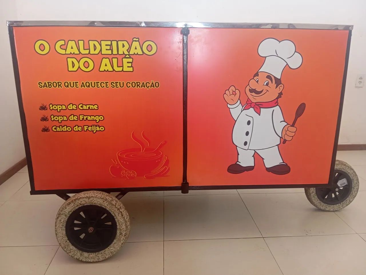 Carrinho para sopas e comidas