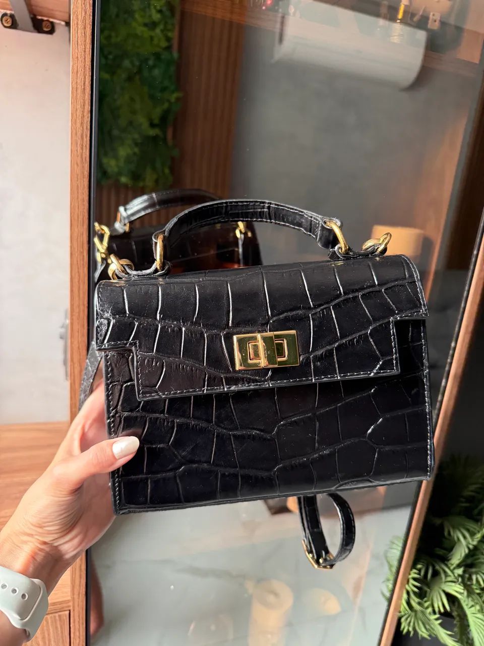 Bolsa de couro croco - Donna Guerriera