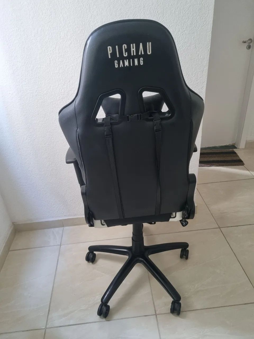 Cadeira Gamer Pichau Preto/Branco - Foto 3
