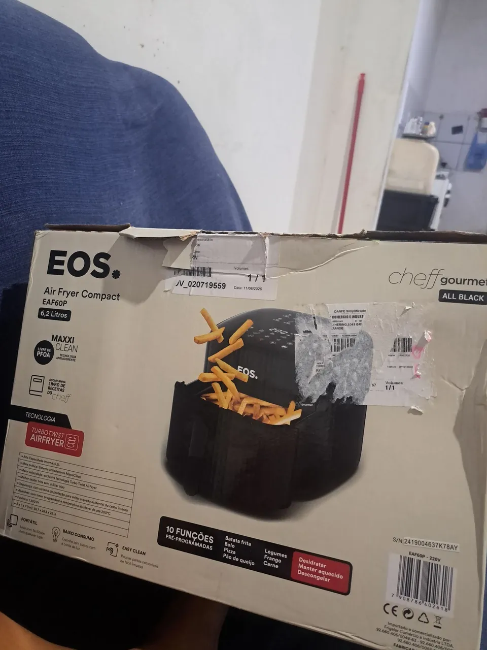 Air Fryer Compacta EOS EAF60P 6,2 Litros