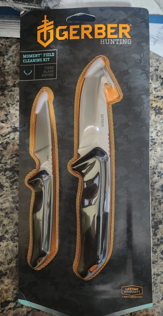 Kit De Facas De Caça Moment Field Black Gerber 31-002218 Preto