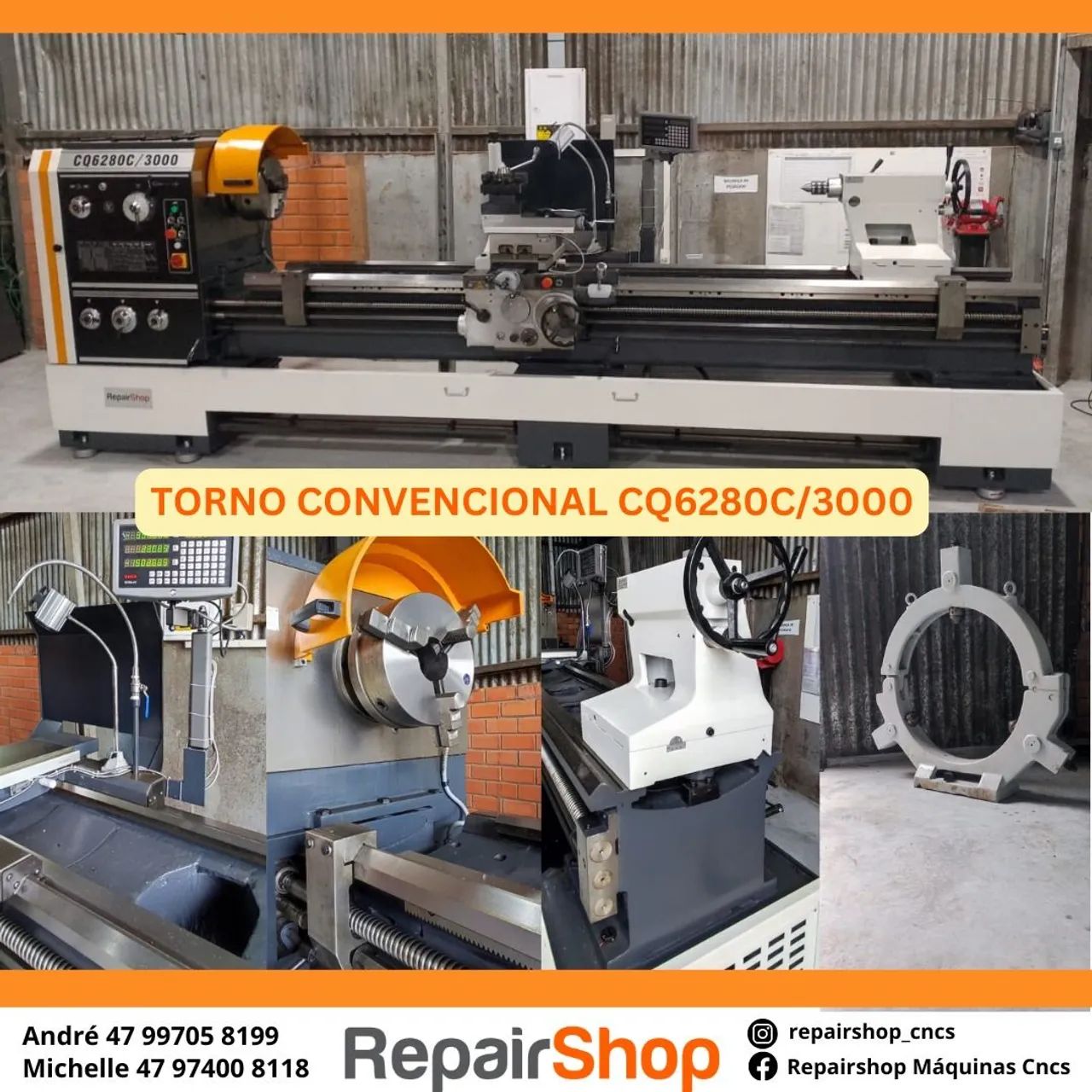 Torno Convencional CQ6280C - 3000mm - Foto 2