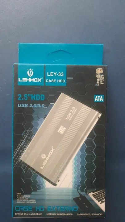 CASE HD EXTERNO USB 2.0/3.0, LEY-33 NOVO LACRADO FRETE GRÁTIS PARA MACEIÓ
