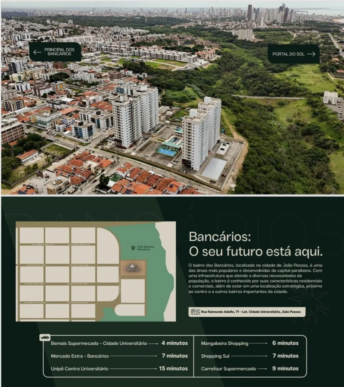 BANCÁRIOS - 69 M² A 78 M², 3 QUARTOS, 1 E 2 VAGAS
