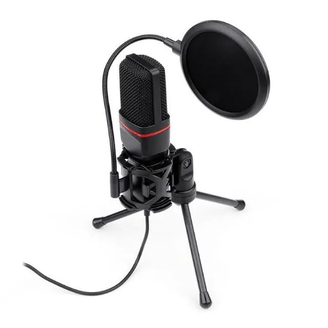 Microfone Gamer Streamer Redragon Seyfert C/ Tripé, 3.5MM, Black, GM100 - Foto 4