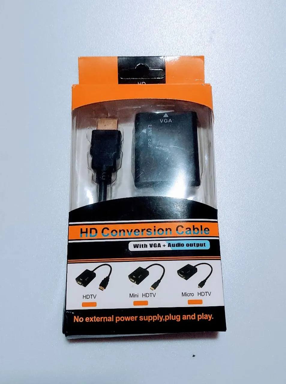 Cabo Conversor HDMI para VGA com Áudio