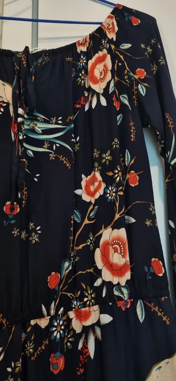 Vestido estampado com cós de elástico - Foto 2
