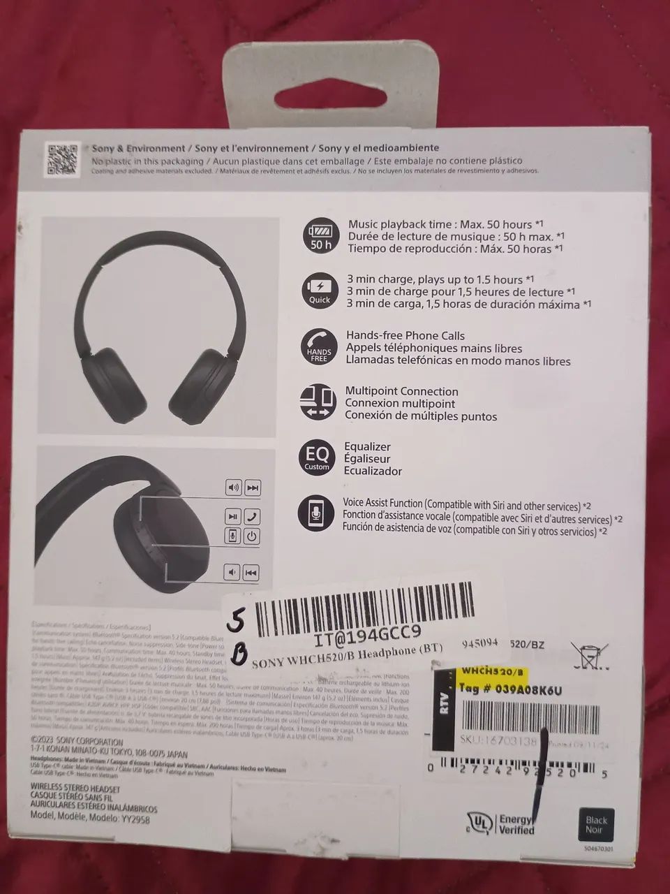  Sony WH-CH520 - Novo - Foto 2