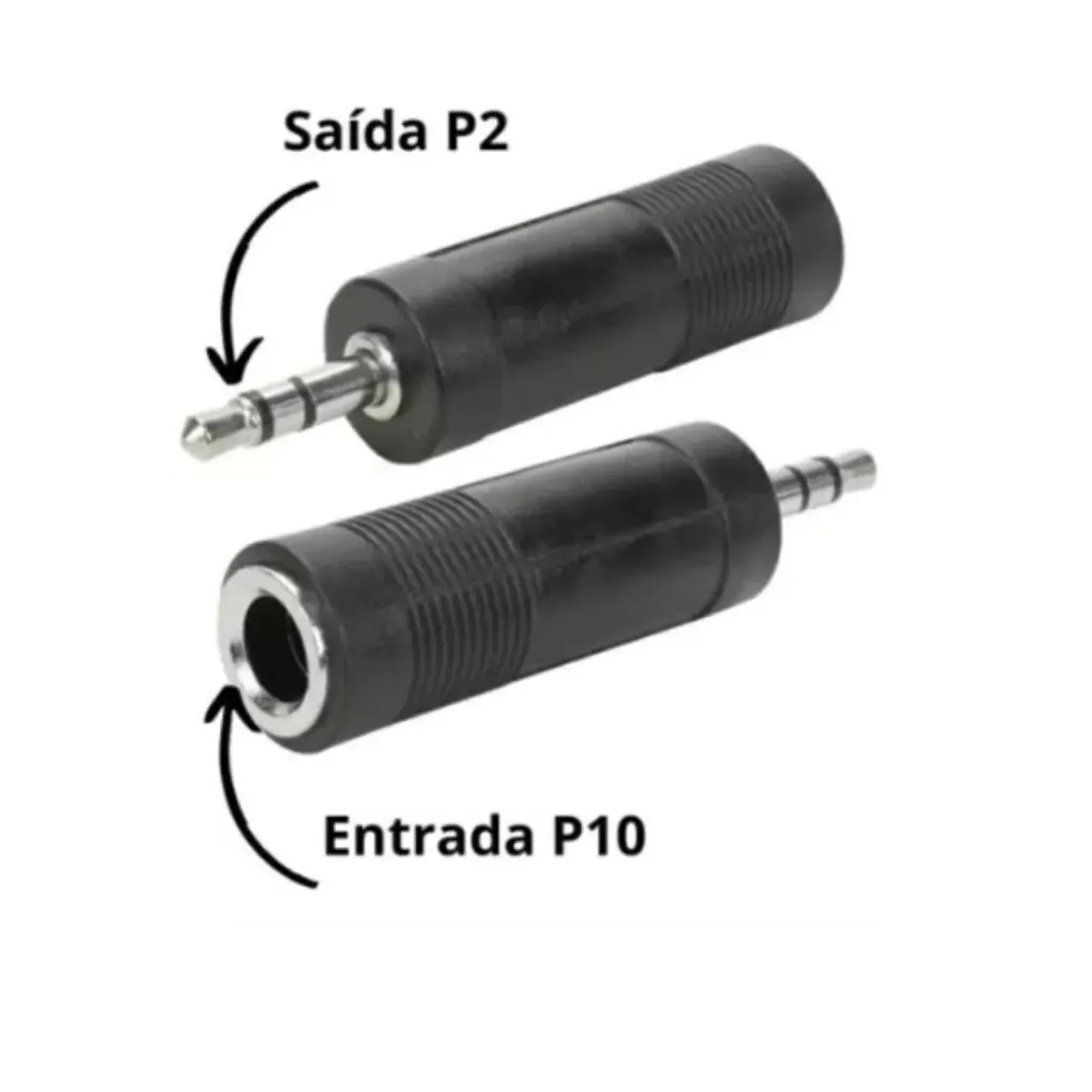 Adaptador P2 Macho para P10 Fêmea