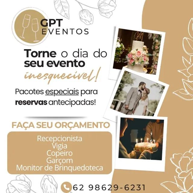 Garçom / Recepcionista / Cumim / Segurança