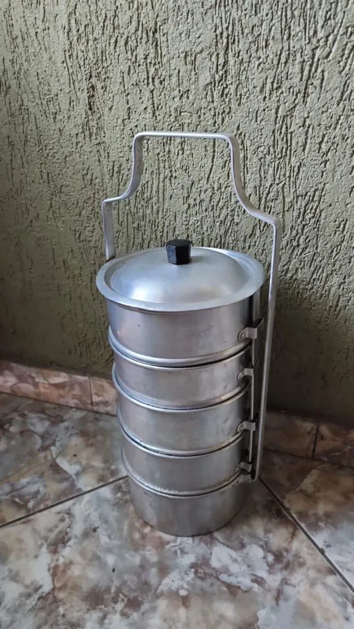 Kit de marmita número 17 reforçado em alumínio com 5 unidades seminovo