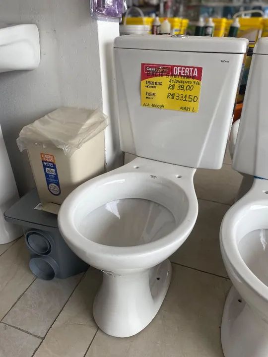 Vaso Sanitário com Descarga - Novo