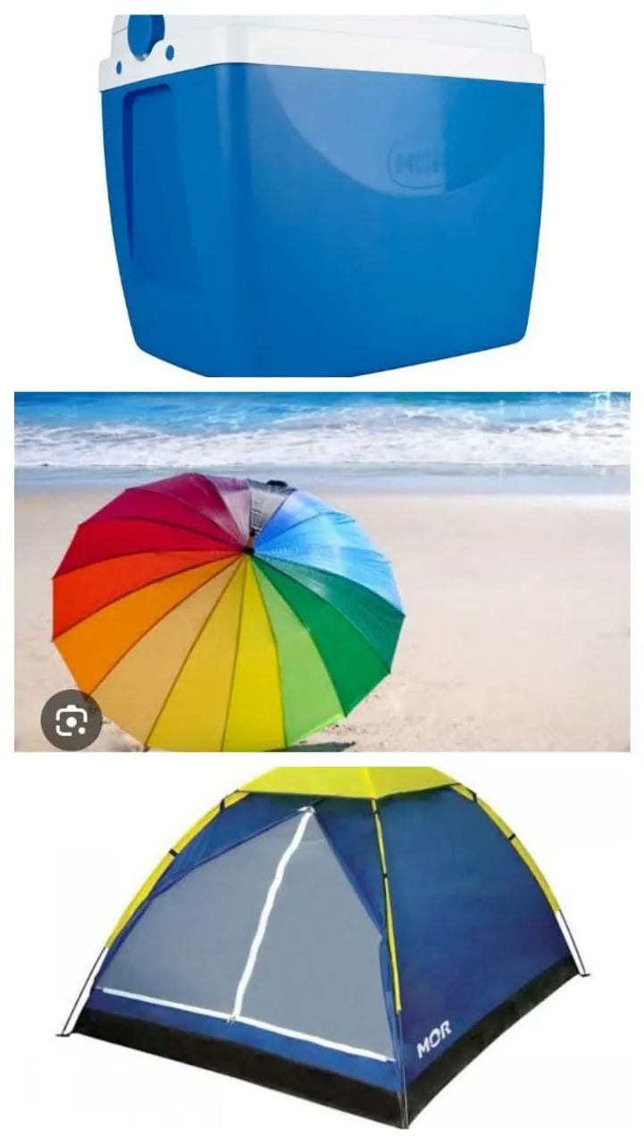Kit Completo para Acampamento: Cooler, Barraca e Guarda-Sol