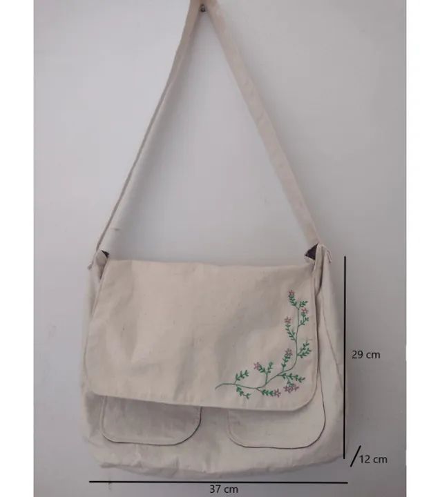 Bolsa grande de tecido - Nova e feita à mão - Foto 2