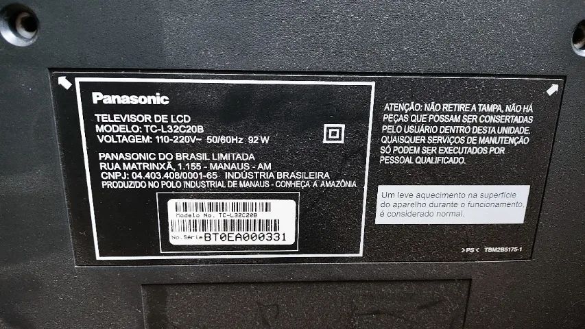 TV PANASONIC LCD VIERA 32 polegadas Modelo TC-L32C20B - Foto 2