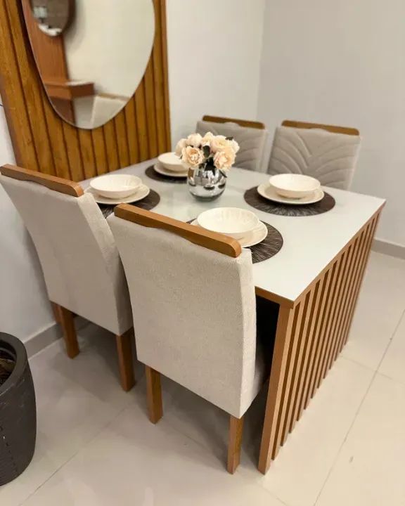Mesa de Jantar Cancun  1,20m c/ Espelho  -  Pague somente na entrega! - Foto 6