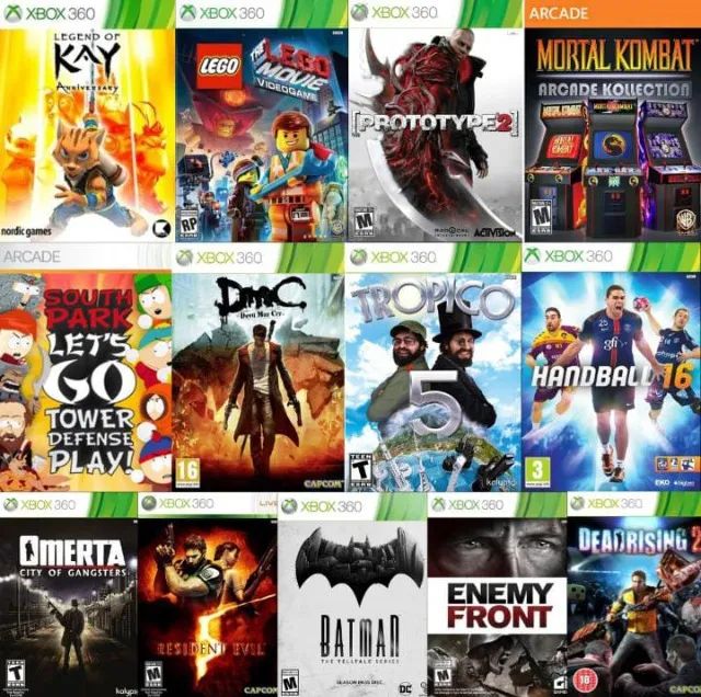 24 jogos xbox 360 combo 