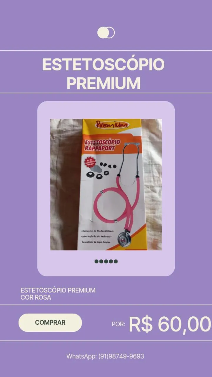 Estetoscópio Premium Rappaport Rosa