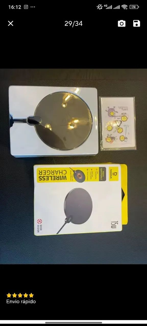 Carregador indução wireless 15w Baseus - Foto 5