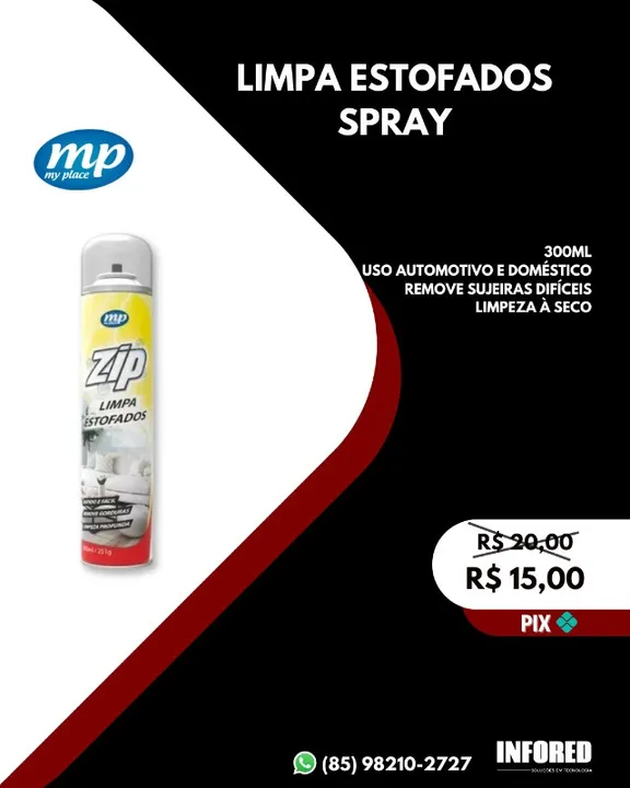 Limpa estofados spray
