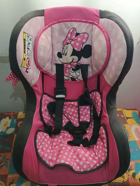 Cadeirinha de Carro Infantil Rosa com Bolinhas - Foto 2