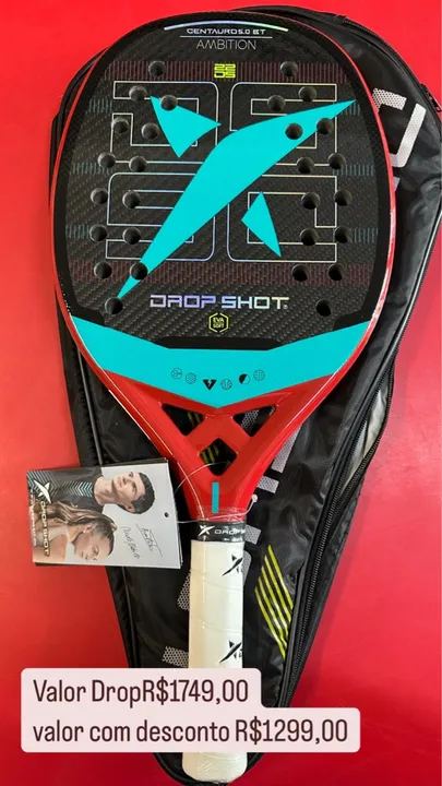 Raquete de beach tennis DROP SHOT CENTAURO 5.0 BT