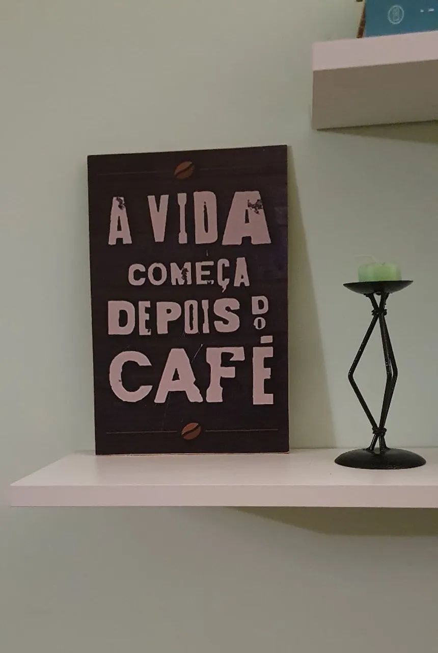 Quadro Vinhos (precisa emoldurar) e Placa Decorativa Café - Foto 3
