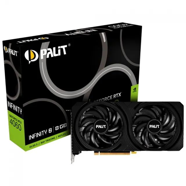 Placa de Vídeo Palit RTX 4060 Infinity 2 8GB GDDR6 DLSS Ray Tracing [nova]