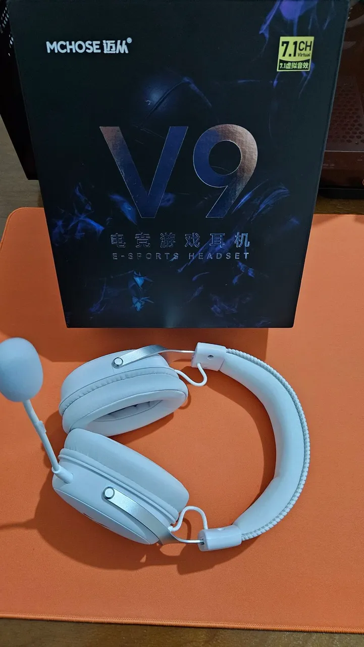 Headset Sem Fio MCHOSE V9 PRO 7.1 - (Novo! SEM USO)