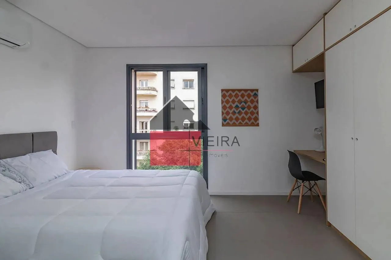 Studio à venda, Higienópolis, Studio mobiliado, excelente localização, 1 Dormitório com ar