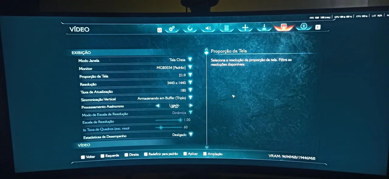 Monitor Gamer Ultrawide 2k 180hz 34 polegadas  - Foto 3