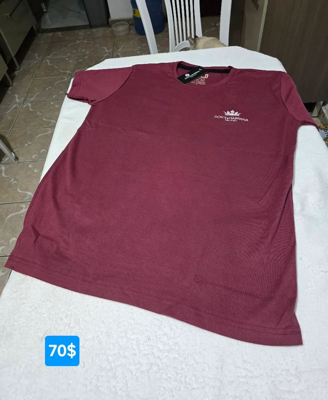 Camisa Grife peruana elastano da Dolce & Gabbana GG - Foto 2