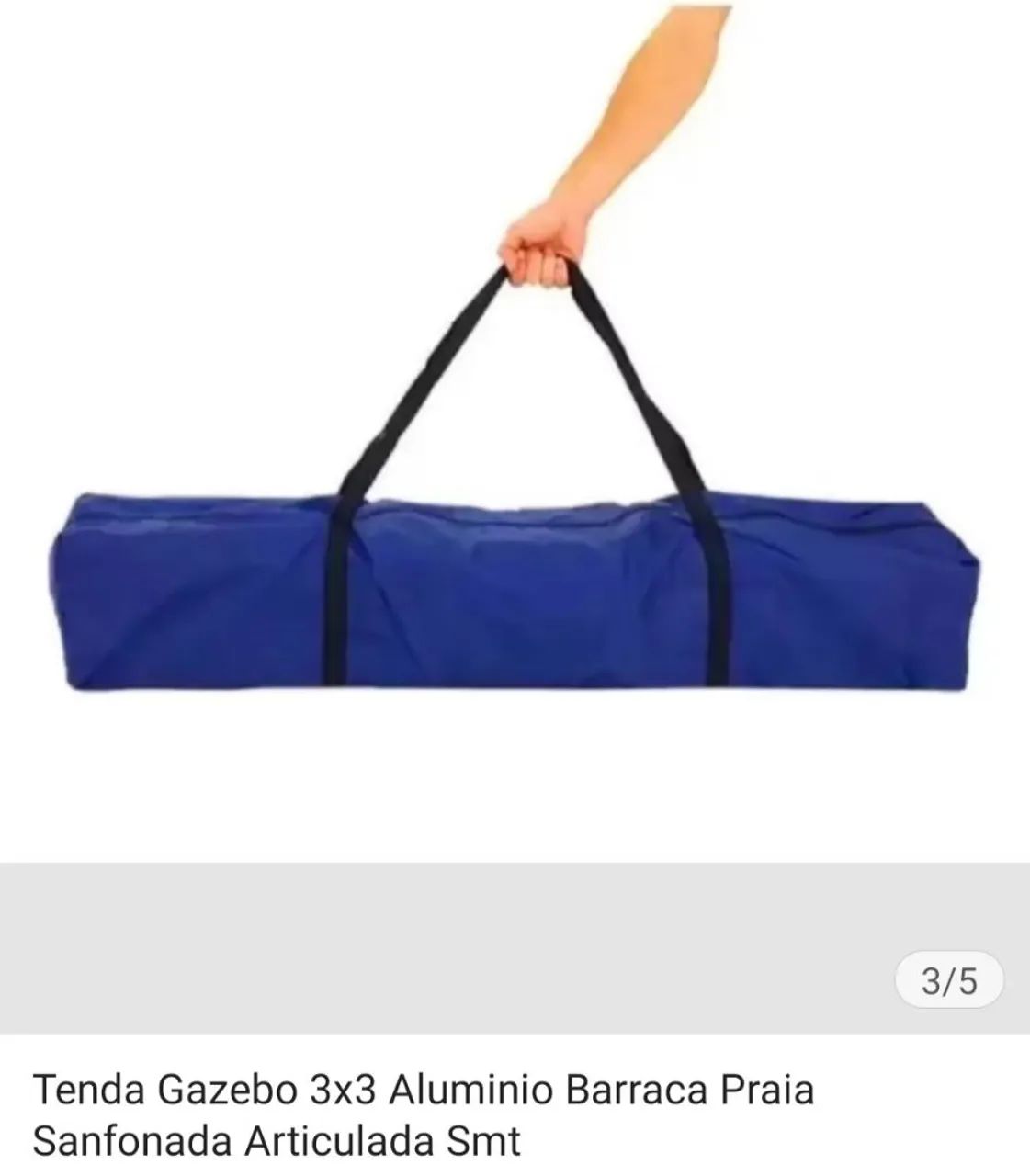 Tenda Gazebo Articulado Azul 3x3m - Foto 3