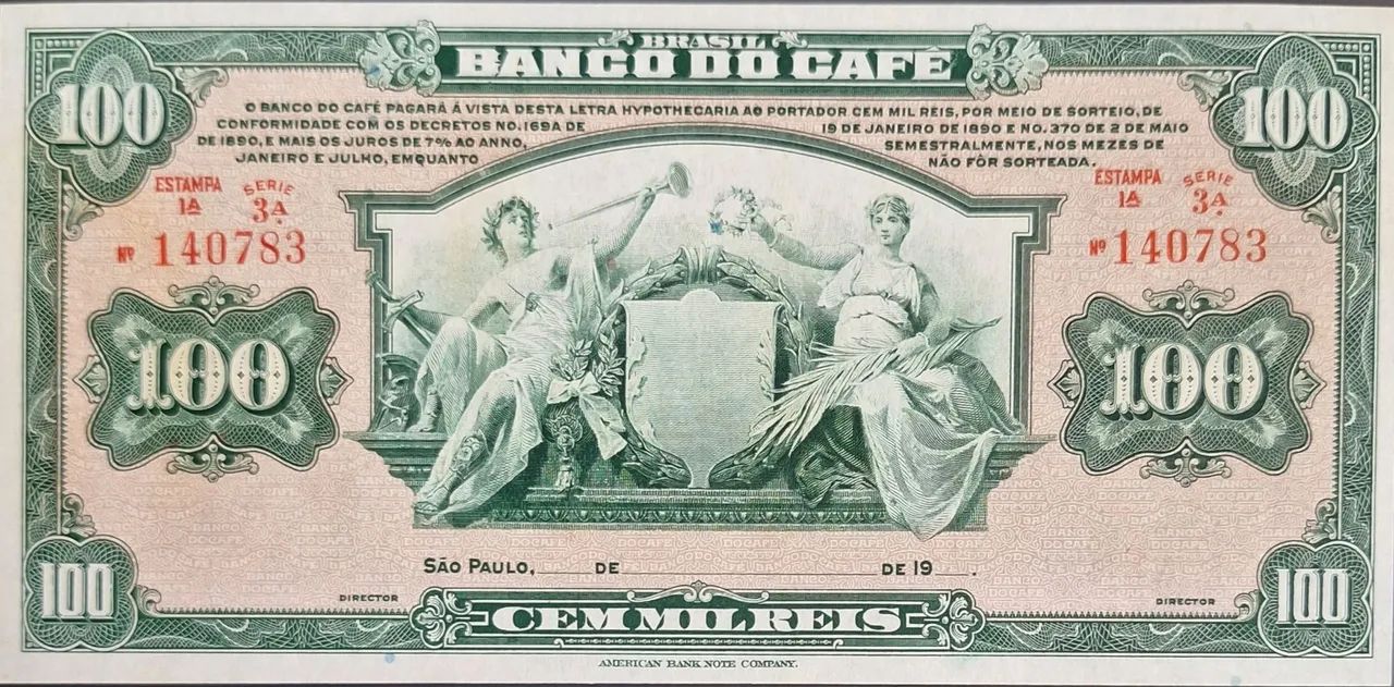Cédula Antiga - Banco do Café  - FE