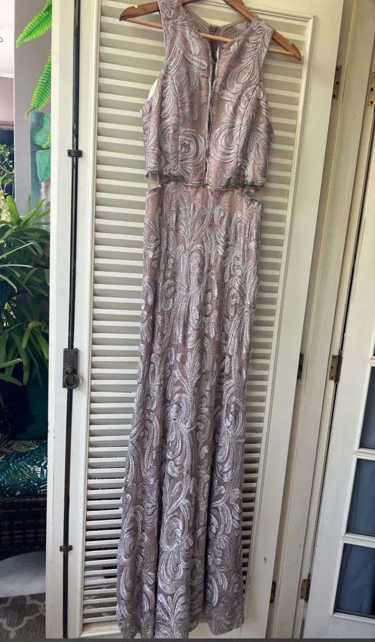 Vestido rosê de renda - Foto 3