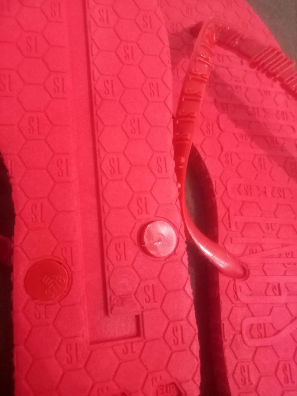 Chinelo de dedo vermelho Santa Lolla  - Foto 2