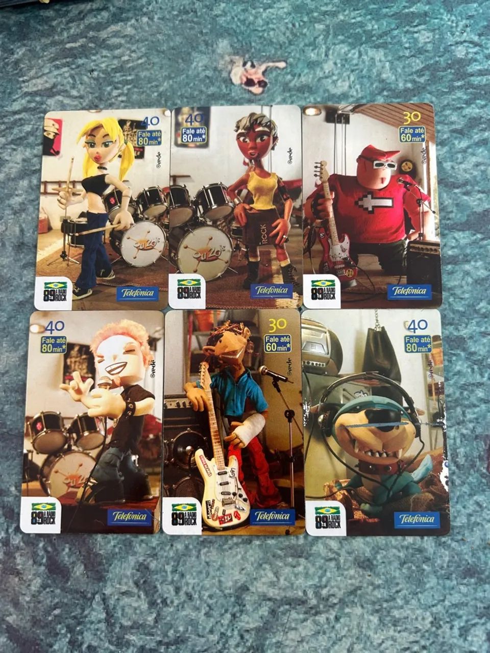 Cartões telefônicos Telefonica 89 Rock