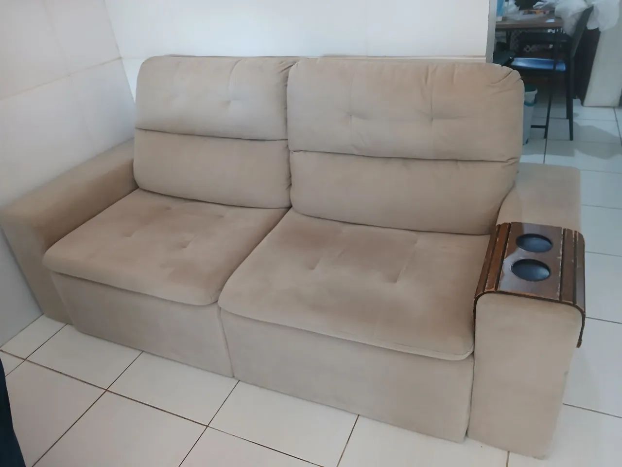 Sofa grande retratil confortável 