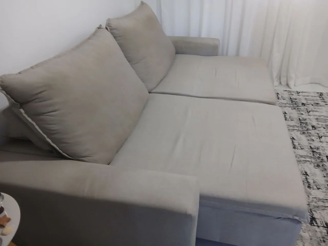 Sofá Retrátil Cinza  - Foto 4