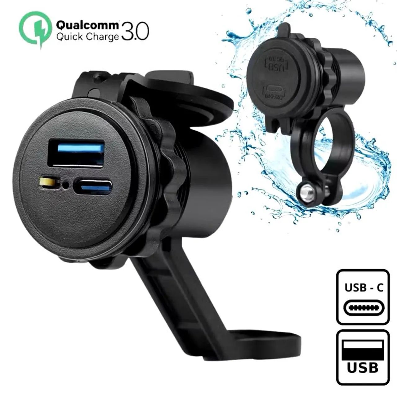 Carregador USB/TipoC 3.1 para Moto