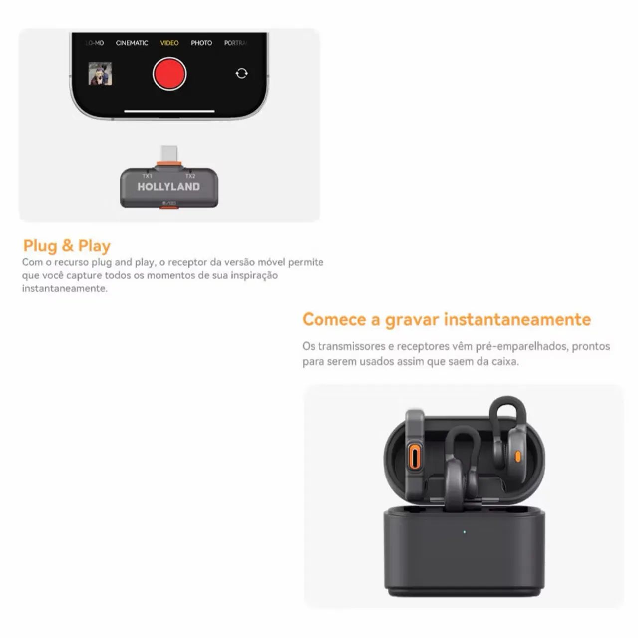 Microfone Hollyland Lark M2S LACRADO - Foto 6